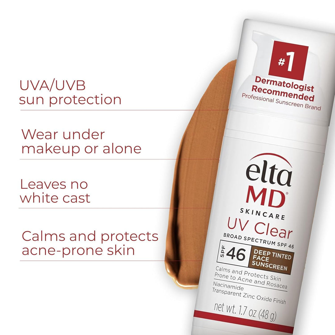 EltaMD UV Clear Face Sunscreen SPF 46, Oil-Free Sunscreen with Zinc...