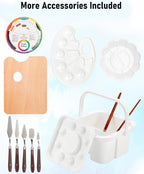 Nicpro - Kit de pintura artística de lujo de 158 piezas para artista con caballete, pinturas y pincel