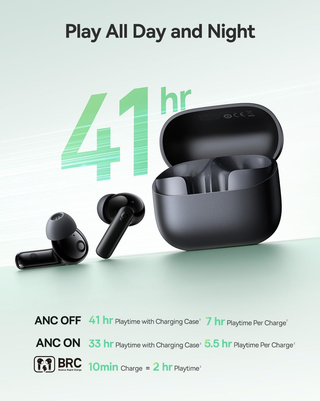 Baseus Bass BP1 NC - Auriculares inalámbricos híbridos con cancelac...