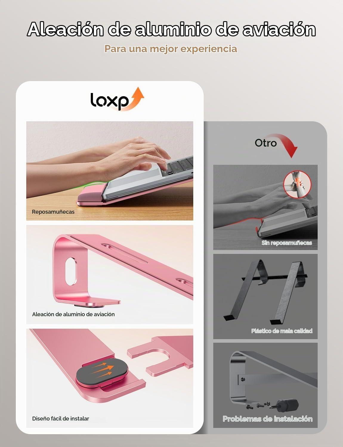 LOXP Soporte para computadora portátil para escritorio, soporte par...