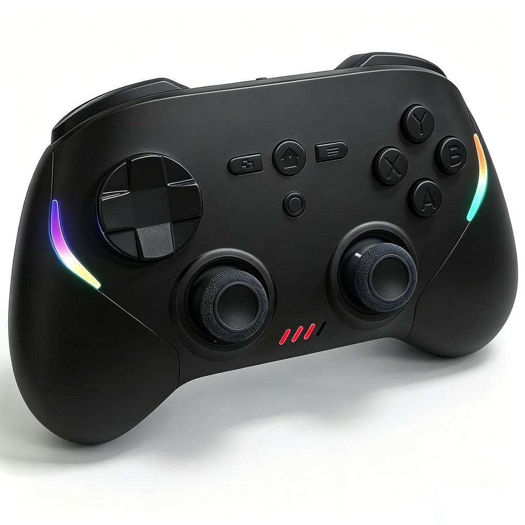 Controlador de juego inalámbrico para Android/iPhone/iPad/iOS/Tablet/Windows PC/Switch 2, Bluetooth Teléfono Móvil Gamepad con Joysticks Hall / Hall Triggers/Luces RGB/ Vibración/Giroscopio de seis