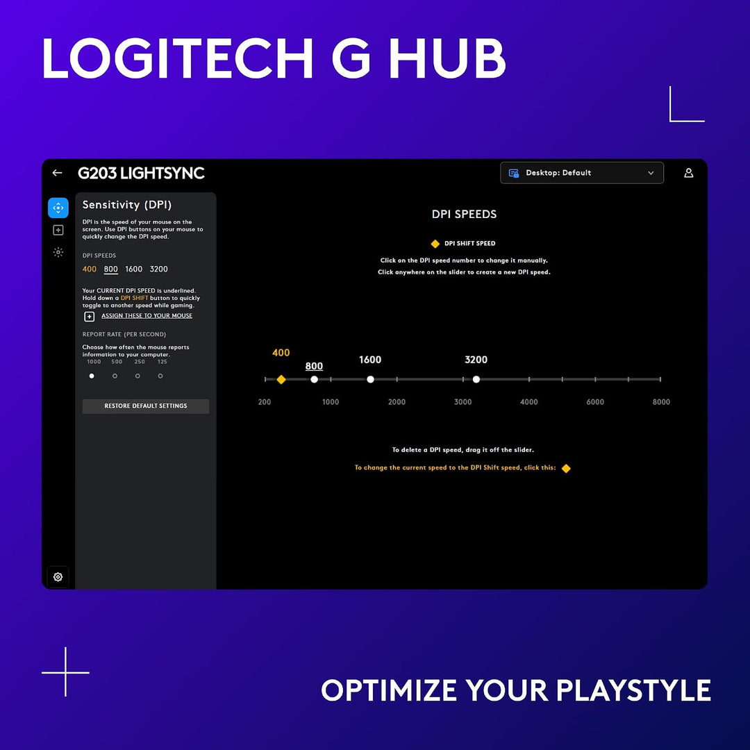 Logitech G203 - Mouse cableado para juegos, 8,000 DPI, efecto óptic...
