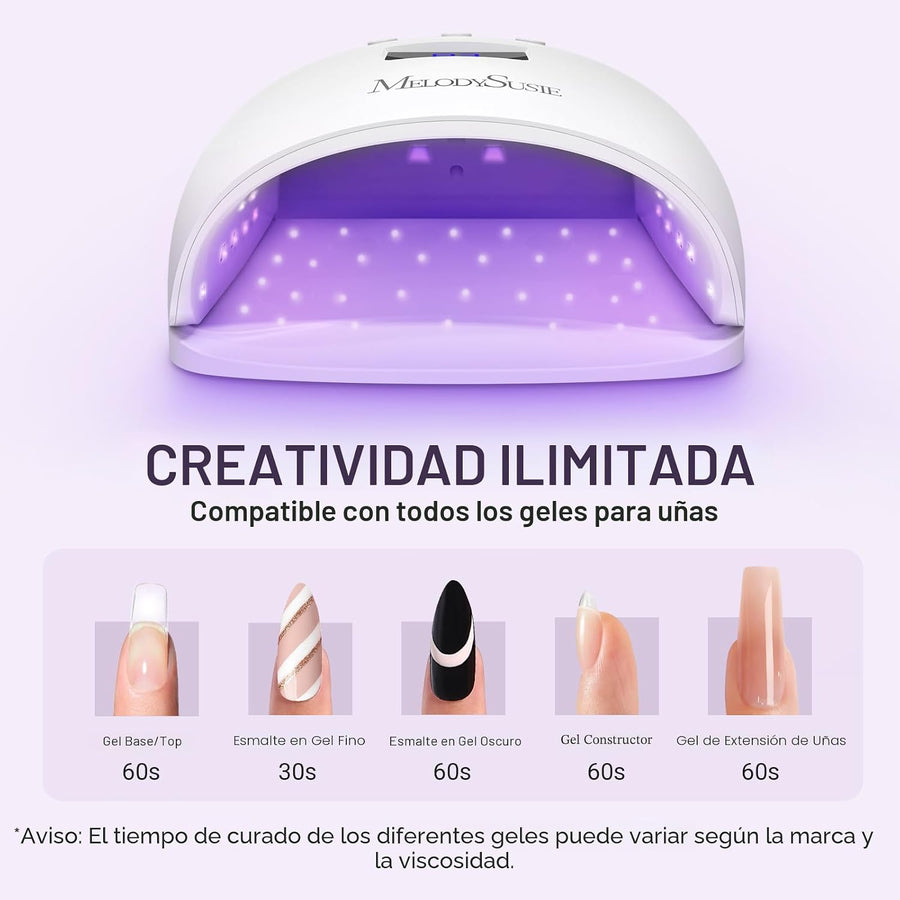 MelodySusie P-Plus30I - Lámpara de uñas profesional LED UV, secador...