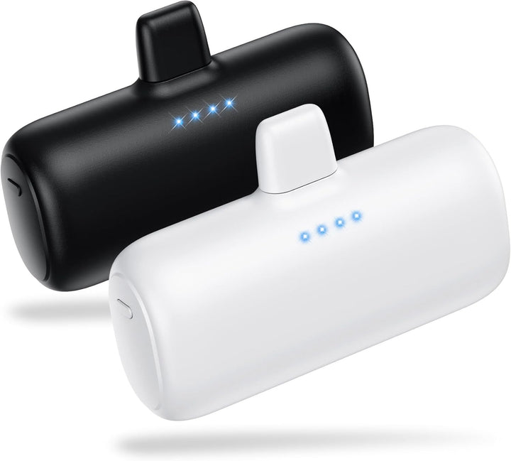 Paquete de 2 cargadores portátiles mini para iPhone, banco de energ...
