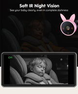 Babyvue BV3 MAX Cámara dual para coche de bebé para 2 niños, pantal...