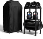 Rack ajustable para mancuernas/kettlebells 500-800LB de alta resistencia con cubierta Opt