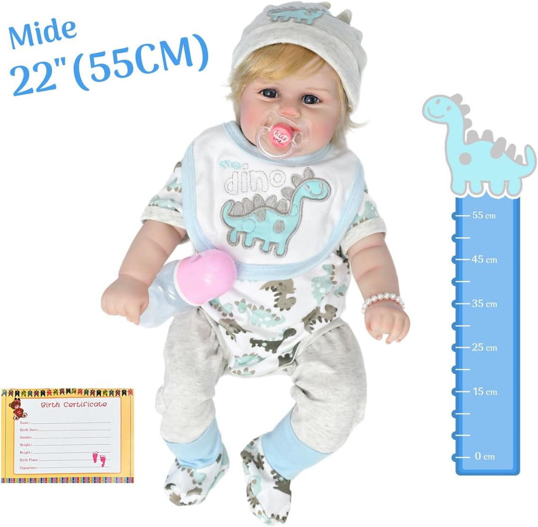 Muñecas de bebé Reborn realistas de silicona de cuerpo completo, 20...