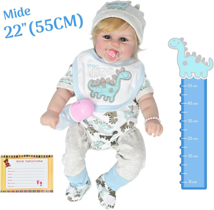 Muñecas de bebé Reborn realistas de silicona de cuerpo completo, 20...