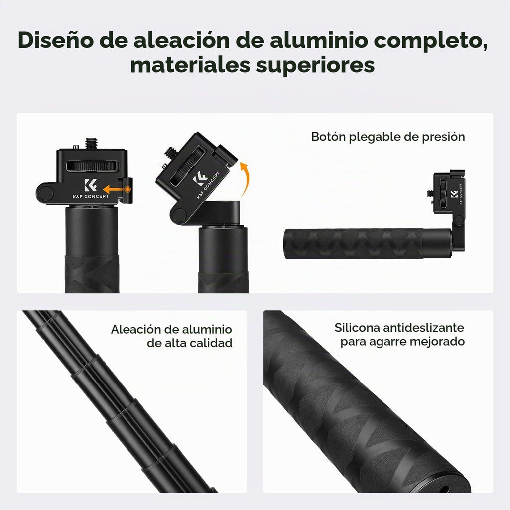 K&F CONCEPT Palo selfie plegable de 36.4 pulgadas compatible con Insta360