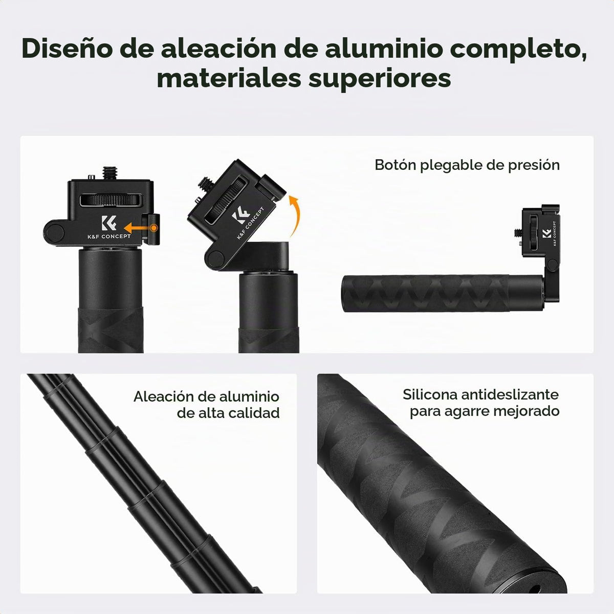 K&F CONCEPT Palo selfie plegable de 36.4 pulgadas compatible con Insta360