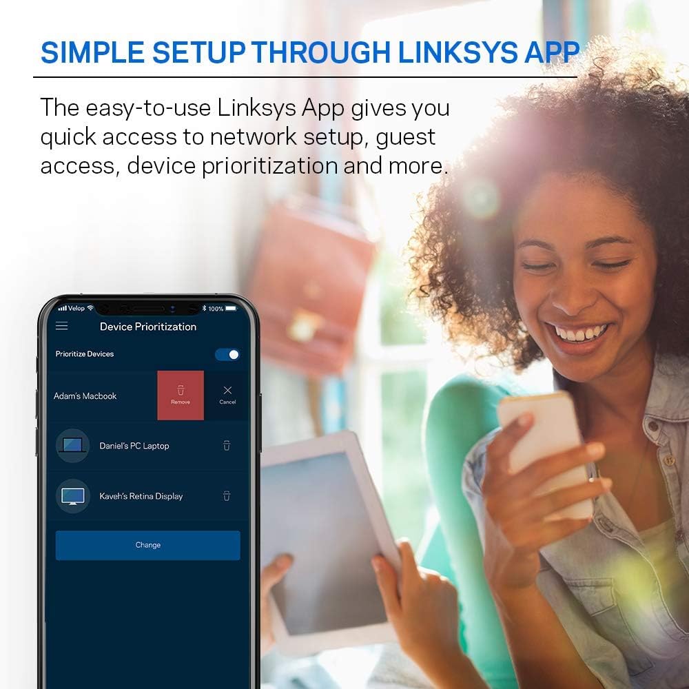 Linksys Router Wi-Fi de doble banda EA6350 para el hogar (enrutador...
