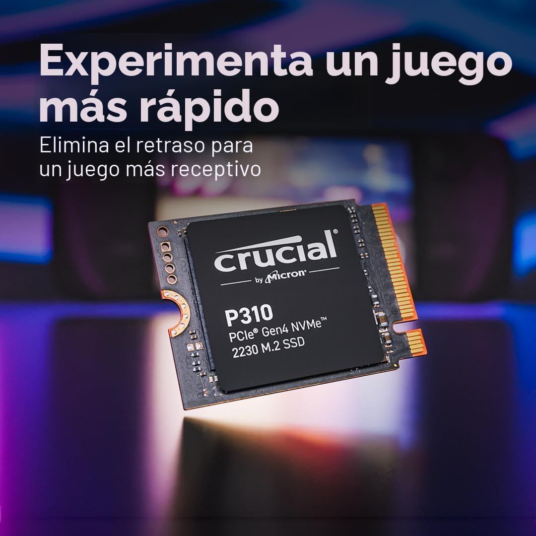 Crucial P310 2TB M.2 2230 SSD, PCIe Gen4 NVMe, hasta 7,100MB\/s, id...