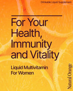BeMe Multivitaminas líquidas para mujeres, 10.5 Fl Oz, Naranja - Mujer