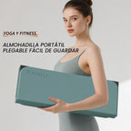 PAIDU Esterilla de yoga plegable para fitness, extra gruesa de 2/5 pulgadas (0.394 in) | TPE antideslizante certificado SGS | 75 x 26 pulgadas extra larga | portátil y fácil de almacenar | para yoga