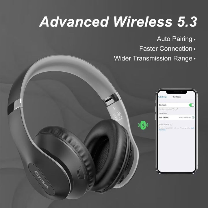 Glynzak Auriculares Bluetooth Inalámbricos Sobre La Oreja 65H Tiemp...