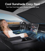 Parasol para parabrisas para Tesla modelo Y/3 2016-2026 (Juniper/Highland), [100% bloqueador solar y antiarrugas] protección UV, aislamiento térmico, cubierta de ventana delantera para Tesla