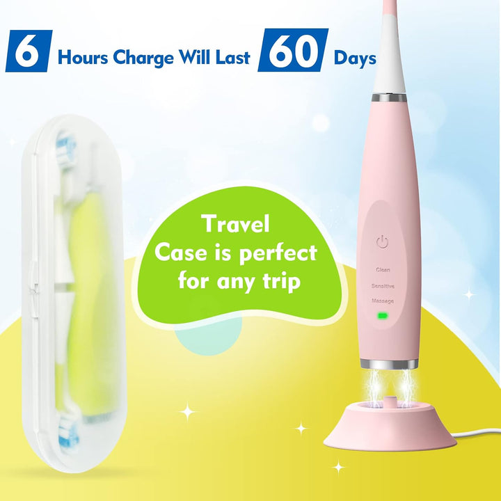 FUMEIKANG Cepillos de dientes eléctricos para niños, cepillo de die...