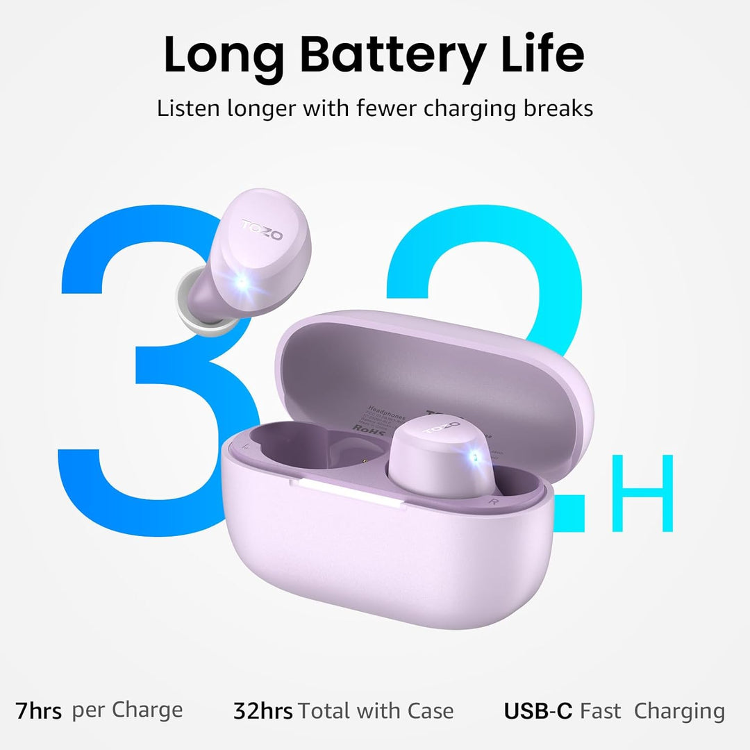 TOZO Auriculares inalámbricos A1 Bluetooth 5.3 de peso ligero en el...