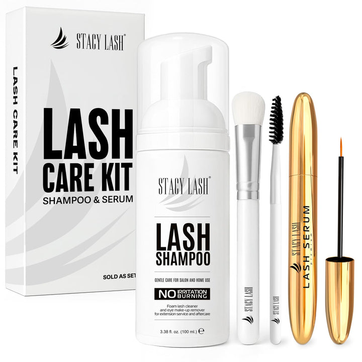 STACY LASH Kit de limpieza de champú de 3.4 fl oz de removedor de m...