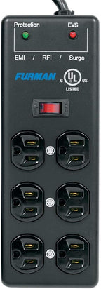 Furman SS-6B-PRO - Protector de sobretensiones de 6 tomas con EVS, 15 A