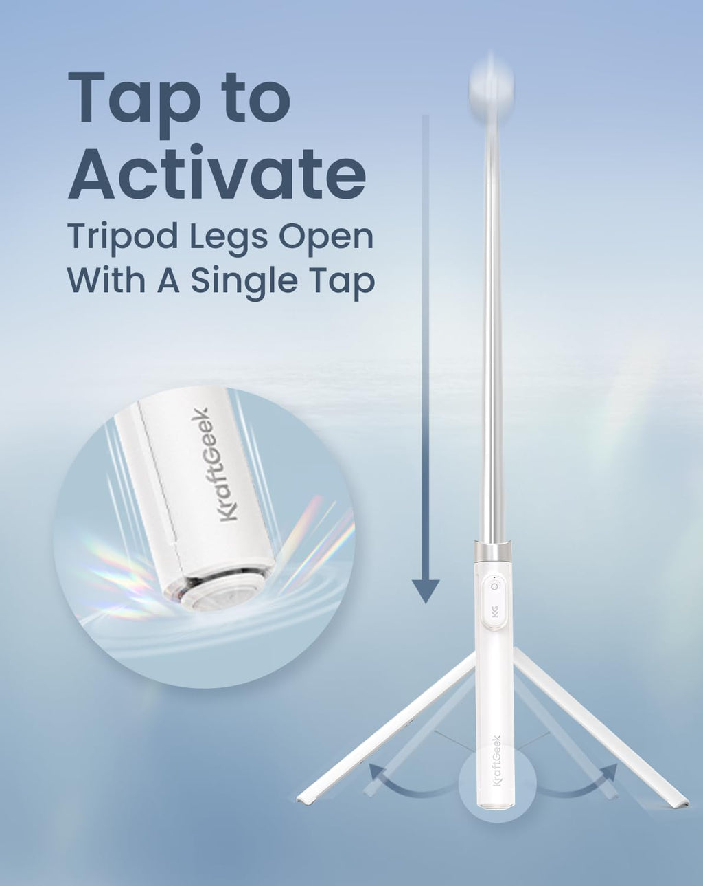 KraftGeek - Trípode magnético para iPhone, montaje de doble cara para