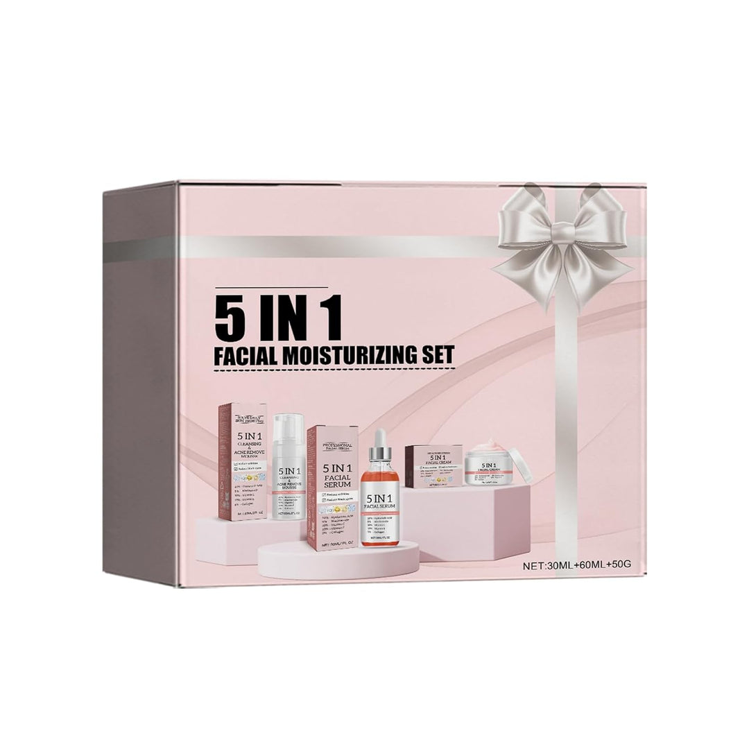 Serum facial 5 en 1, kit de cuidado de la piel hidratante para la c...