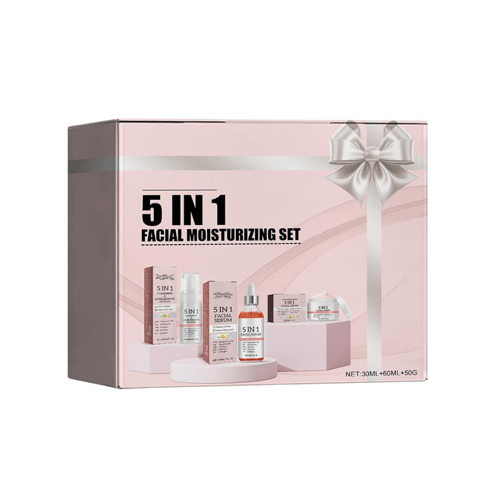 Serum facial 5 en 1, kit de cuidado de la piel hidratante para la c...