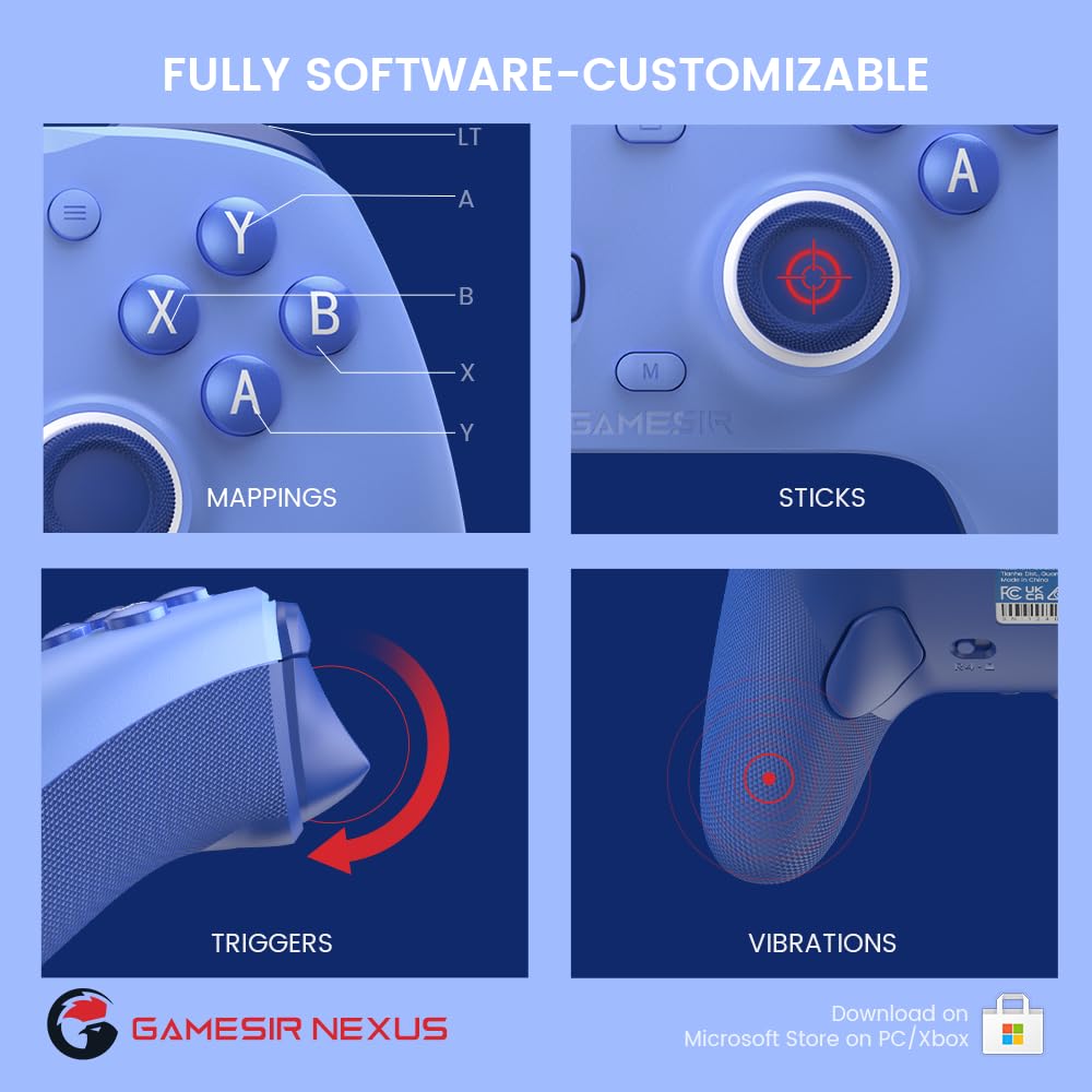 GameSir G7 SE Wired Xbox Controller with Hall Effect Joysticks and...