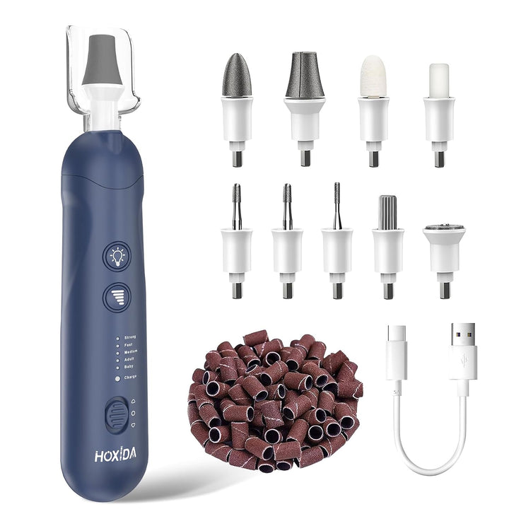 Juego de limas de uñas eléctricas inalámbricas, herramientas de ped...