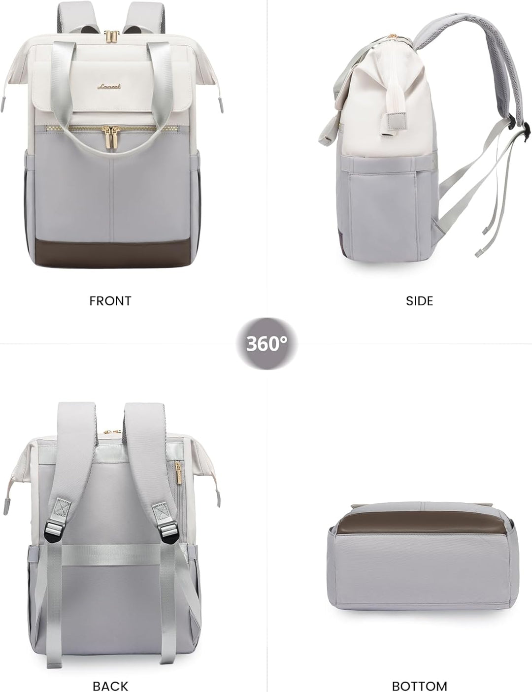 LOVEVOOK Mochila para laptop para mujer, mochila de trabajo convert...