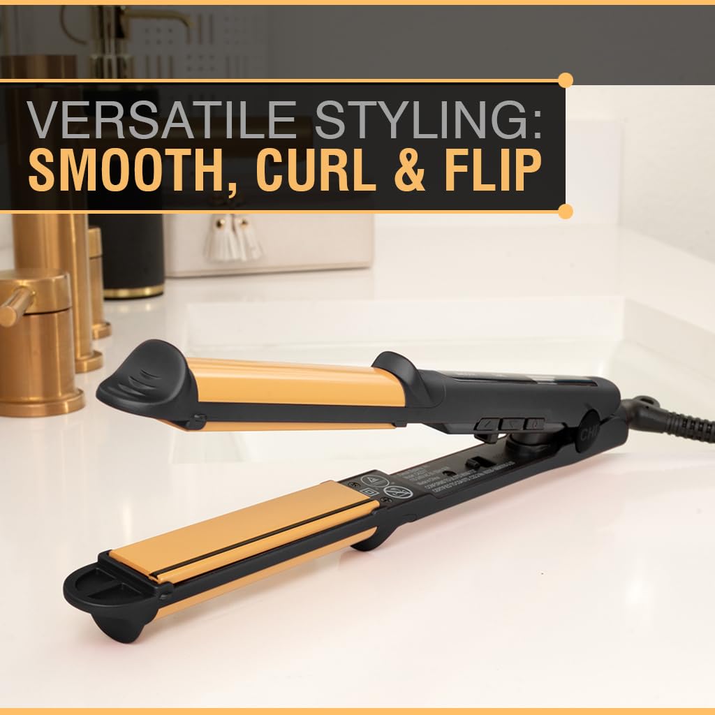 CHI Tourmaline Cerámico 3 en 1 Multi Styler, Plancha para Rizar y O...