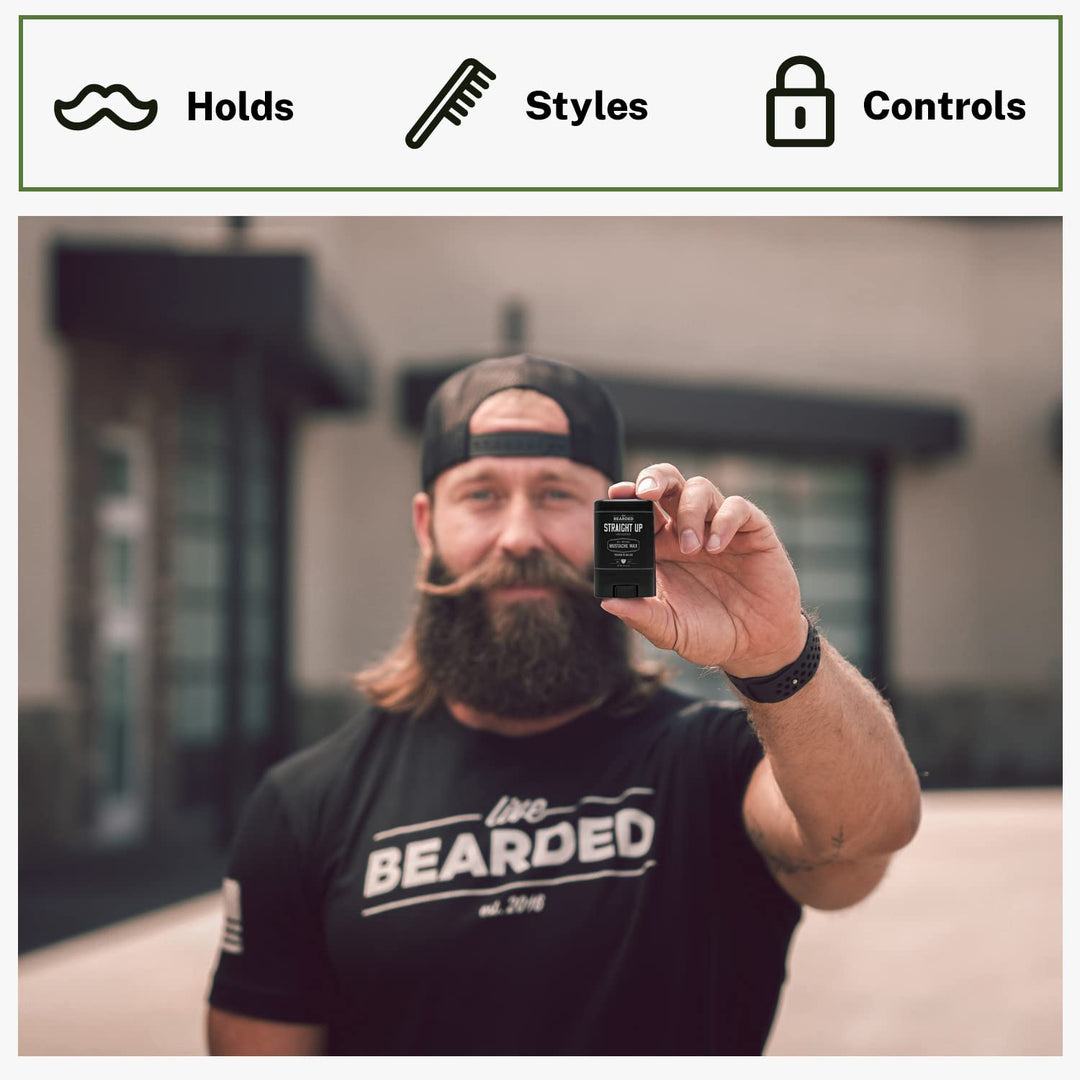 Live Bearded Barra de cera para bigote, 0.35 onzas, fabricada en lo...