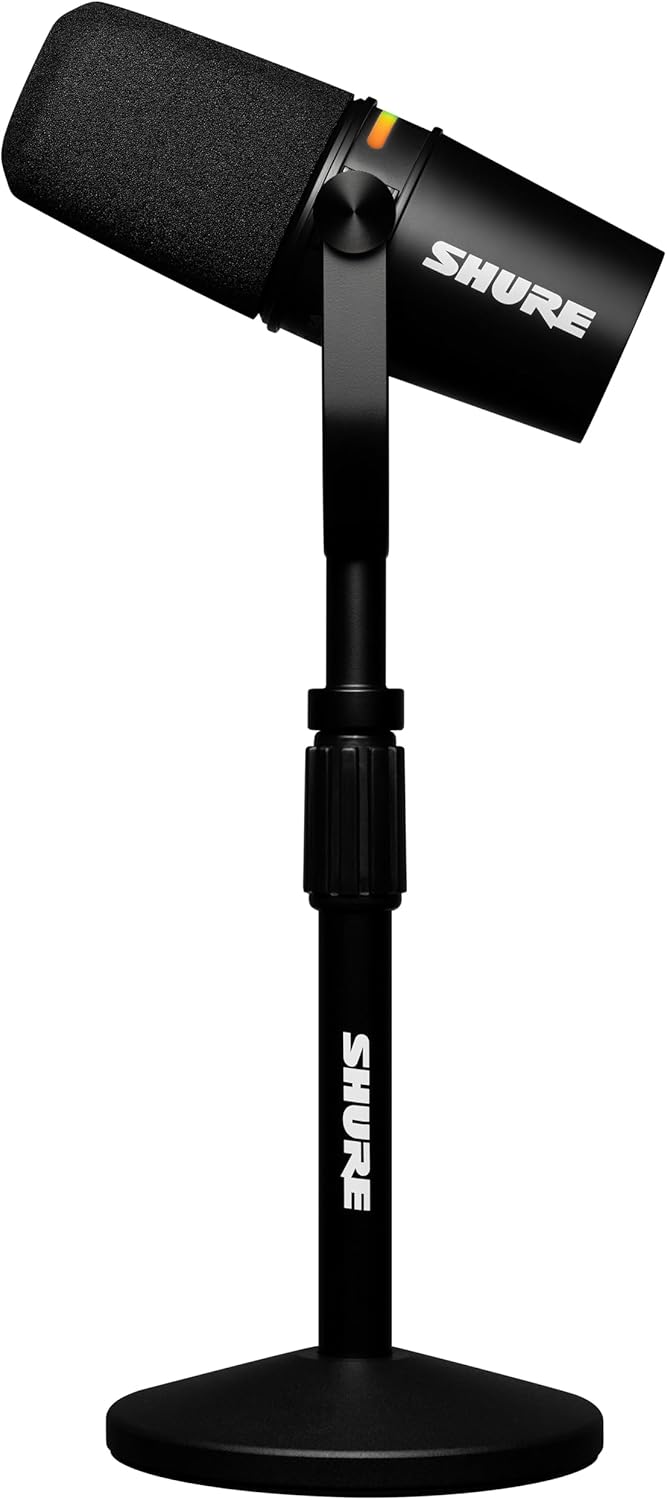 Shure MV7+ - Micrófono dinámico para podcast con soporte, certifica...