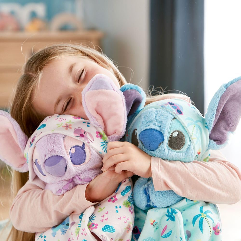 Disney Store Peluche oficial de ángel con bolsa para manta, peluche de bebés de Disney en manta para bebé, juguete para niños para aquellos que aman los juguetes de figuras de peluche