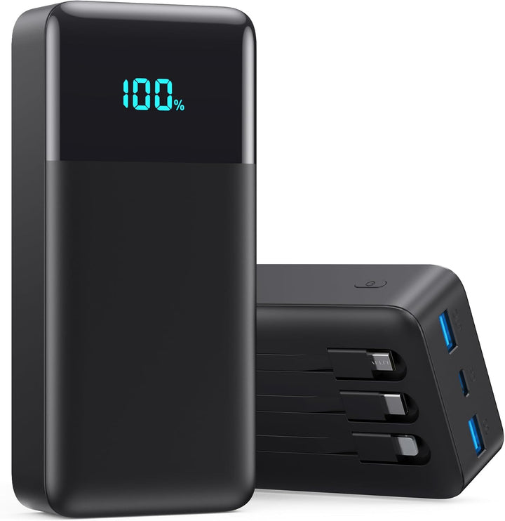 Cargador Portátil 60800mAh Banco de Energía con 3 Cables Integrados...