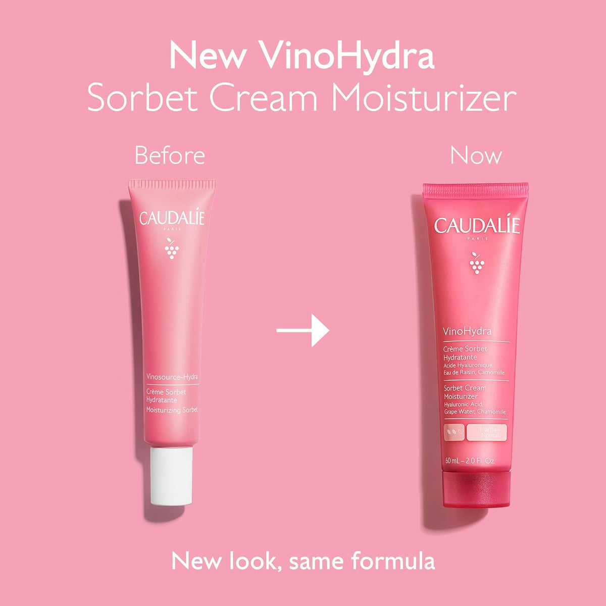 Caudalie VinoHydra Sorbet Crema Hidratante con Ácido Hialurónico -...
