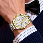 OLEVS Reloj para Hombres Clásico de Negocios en Acero Inoxidable Reloj para Hombre