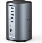 ORICO Estación de acoplamiento para monitor triple USB-C con 3 puertos HDMI, base USB C 15 en 1 para MacBook Pro M1/M2/Windows, 7 puertos USB, Ethernet, 100 W PD, lector de tarjetas SD/TF, audio de