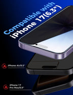 MAGIC JOHN Protector de pantalla de privacidad para iPhone 17, fácil