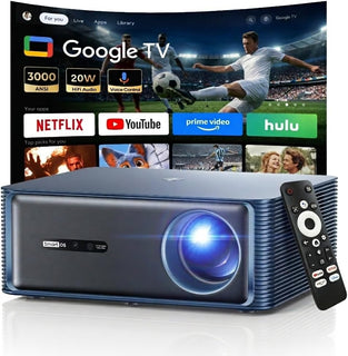 Boldever Proyector inteligente de Google TV 3000 ANSI - Proyector 4...