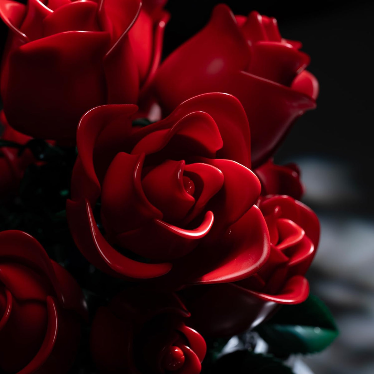 Juego de construcción botánica de flores, rosa artificial con