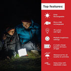 Lámpara LuminAID Nova - Linterna LED solar inflable para camping, senderismo y