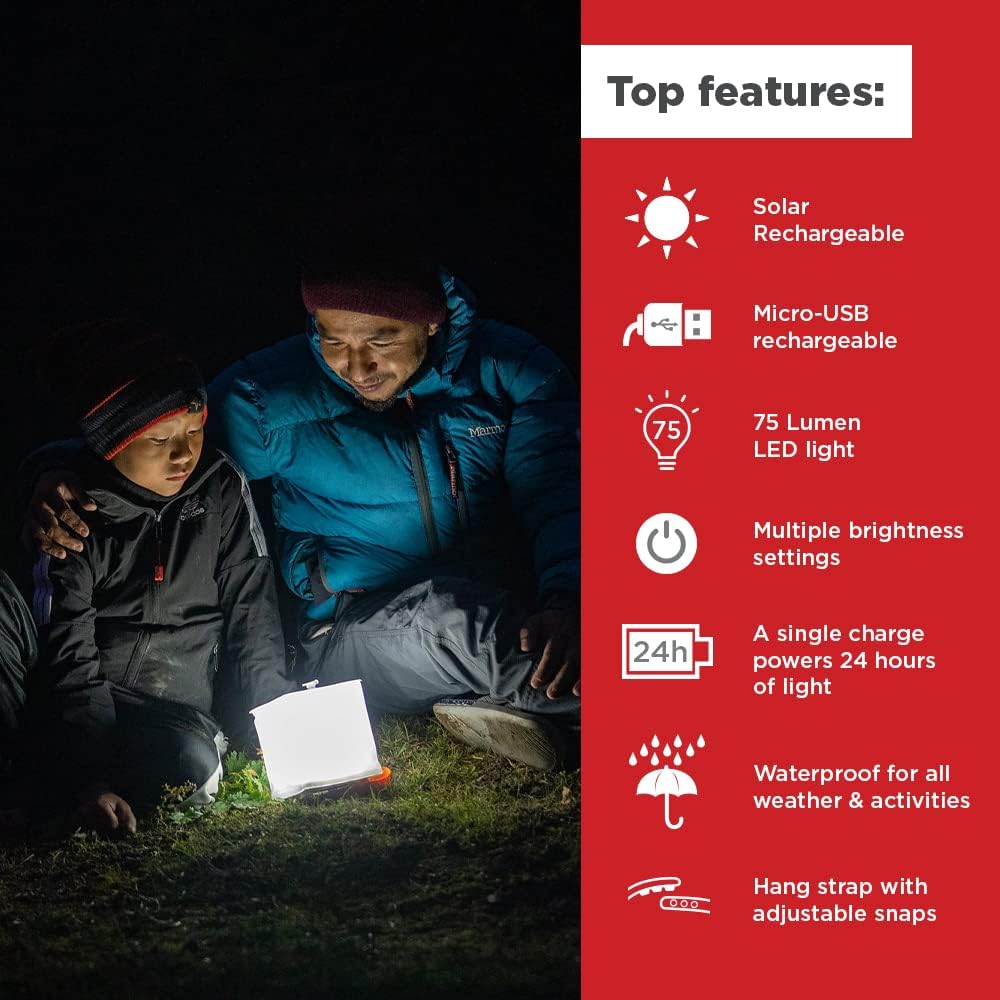 Lámpara LuminAID Nova - Linterna LED solar inflable para camping, senderismo y