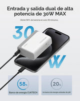 CUKTECH Mini banco de energía de 30 W, cargador portátil de 10000 m...
