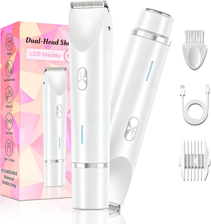 Debark Recortadora de bikini 2 en 1 para mujer, maquinilla de afeit...