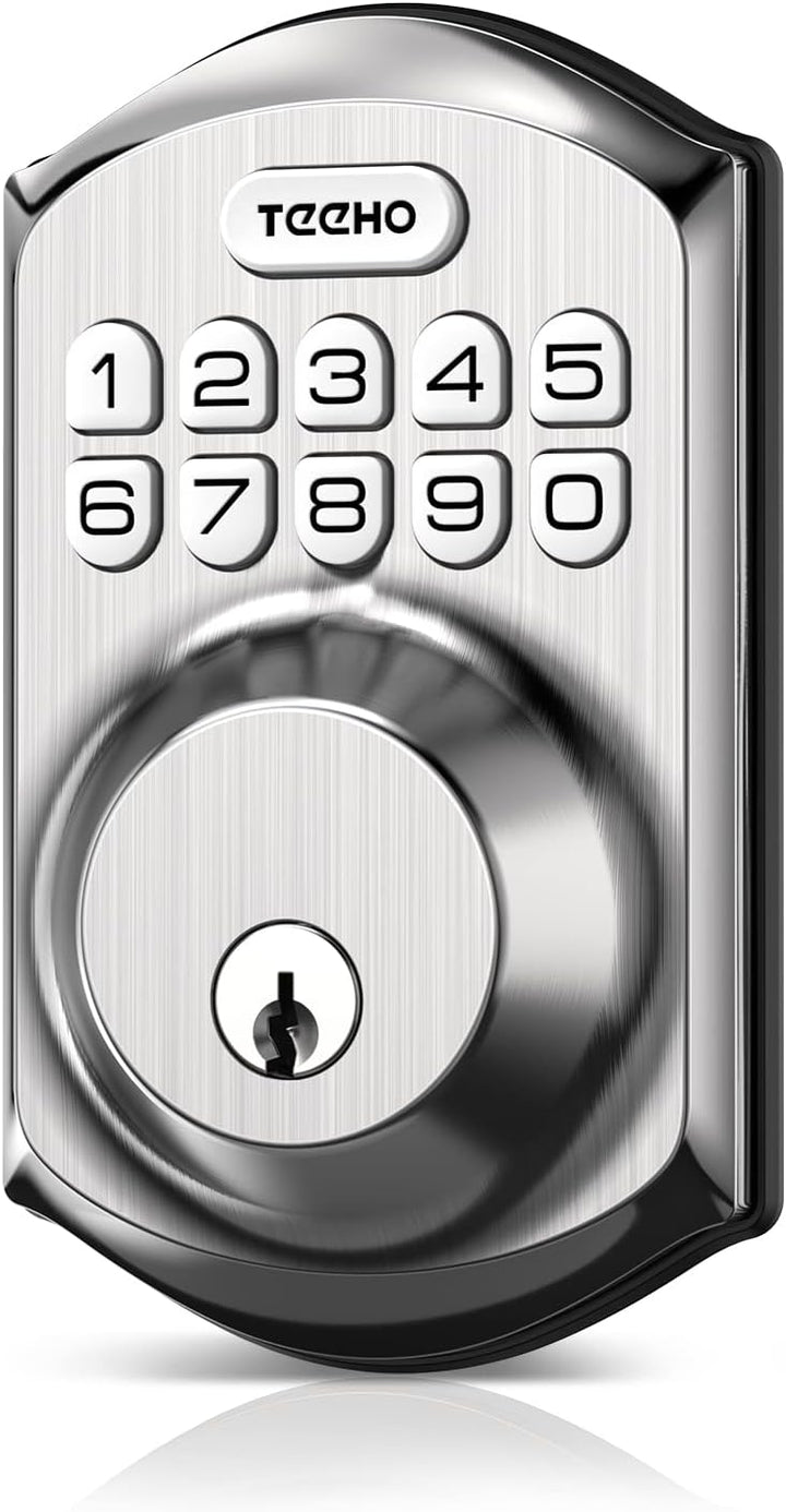 TEEHO TE001 Cerradura de puerta de entrada sin llave con teclado, c...