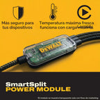 DEWALT Divisor inteligente USB-C a USB-C de 100 W - Transferencia de datos y carga rápida, salida de 1 a 3, reforzado con Kevlar, 6 pies de servicio pesado para laptop, MacBook, iPad, Android, Samsung