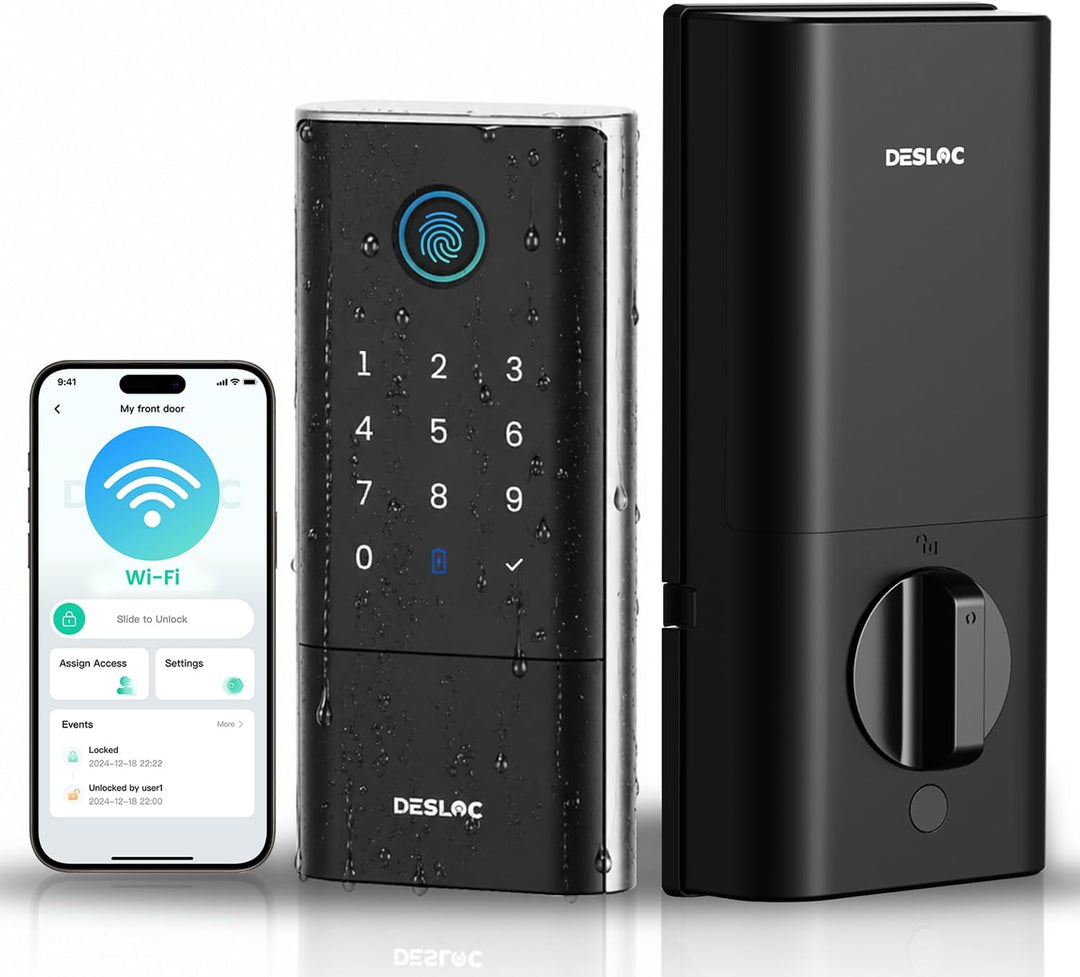 DESLOC Smart Lock K120 con huella digital GPT 3D, batería de 15,000...