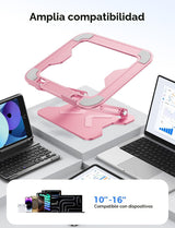 JCZT Soporte ajustable para laptop para escritorio, elevador plegab...