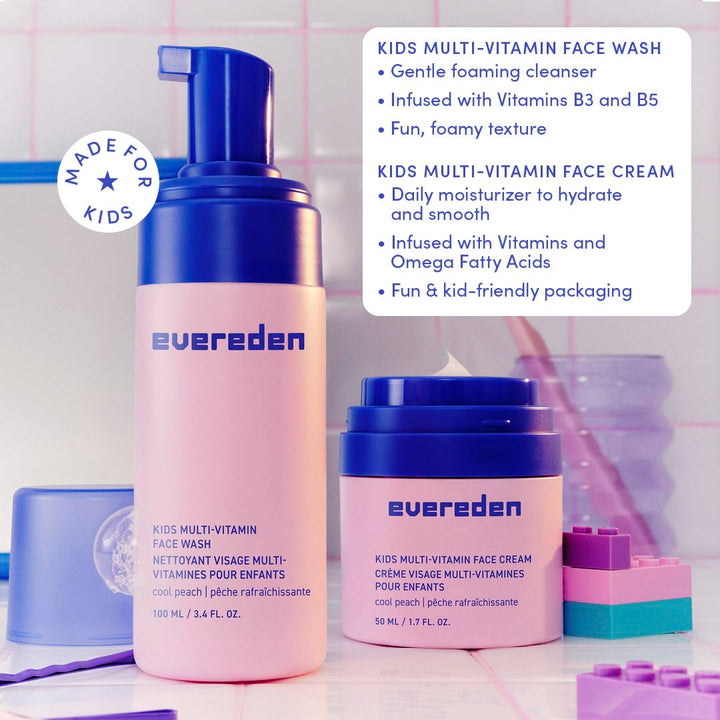 Evereden Kids Happy Face Duo (Melon Juice) - Set de lavado facial y...